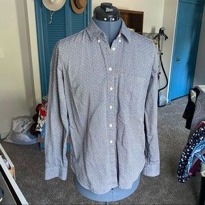 GAP Polka Dot Chambray “The Tailored Shirt” Button-Up